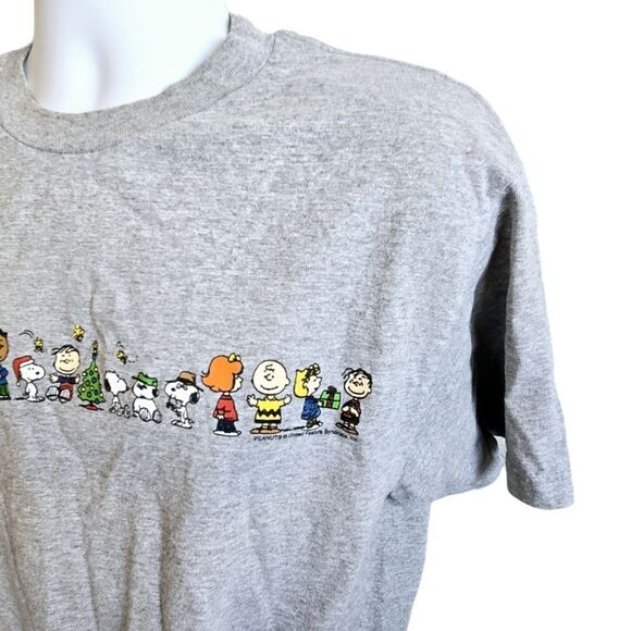 Peanuts By Jim Schulz Vintage Gray T-Shirt Christmas Charlie Brown Size Large - Picture 3 of 10